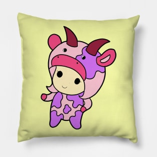 Kawaii Purple Cow - Cow Anthro Pillow