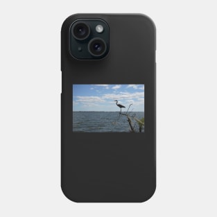 Great Blue Heron on Lake Phone Case