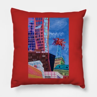 Pegasus Over Dallas Pillow