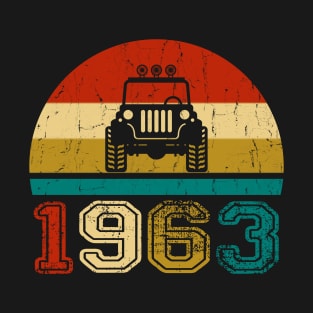 Vintage Jeep 1963 Birthday Jeep Gift T-Shirt