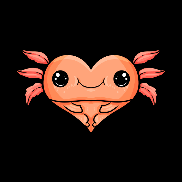 Kawaii - I love Axalotl - the heart shaped Axalotl by SinBle