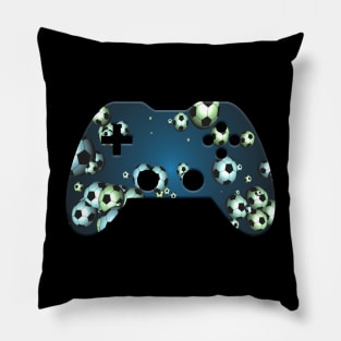 Soccer Ball Lover - Gaming Gamer Abstract - Gamepad Controller - Video Game Lover - Graphic Background Pillow