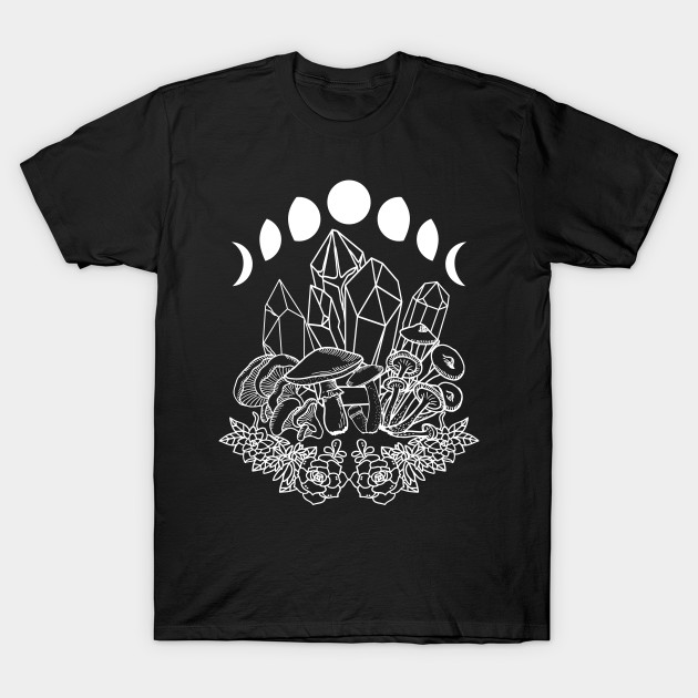 Moon Phases Crystals Succulents Mushrooms Witchy' Men's T-Shirt