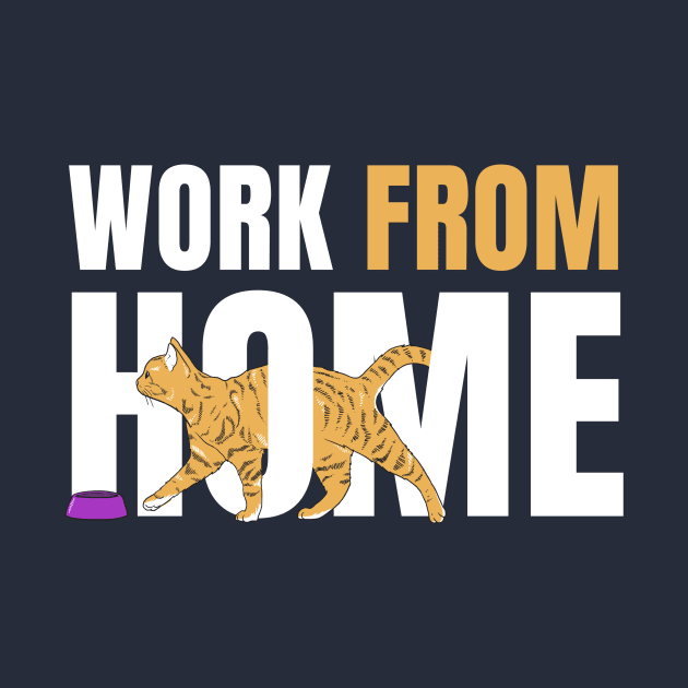 Work From Home Cat by Cat Lover Studio