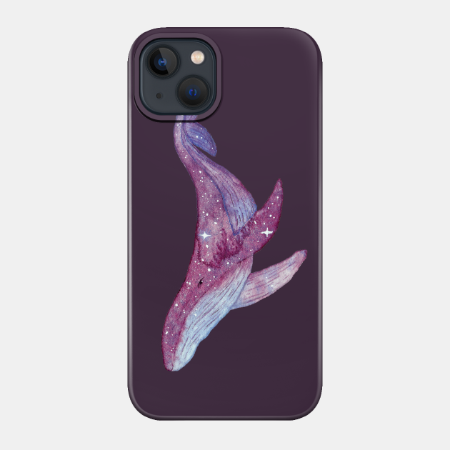 Blueberry galaxy whale - Whales - Phone Case