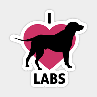 I Heart Labs Dog Love design Magnet