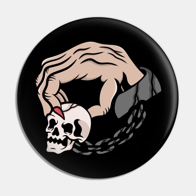 Prison skull Pin by gggraphicdesignnn