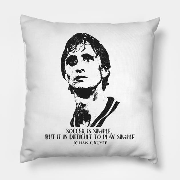 Johan Cruyff Quotes Pillow by Yopi