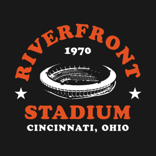 Riverfront Stadium 1970 Cincinnati Ohio Orange Bengals T-Shirt