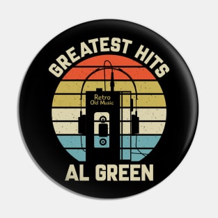 Greatest Hits Al Retro Walkman Green Vintage Art Pin