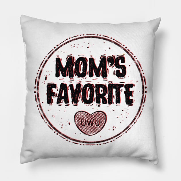 Mom's favorite (black) Pillow by Lani Uli