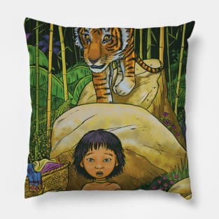 MUBU AND THE GHOSTS AND THE TIGER Pillow