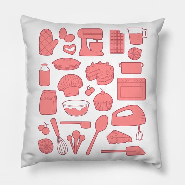 Baking Pink Pillow by Abbilaura