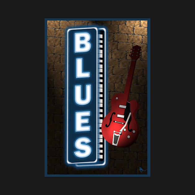 Blues Neon Sign by oldrockerdudes