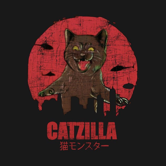 Catzilla Vintage Grunge by bhatia reasonone