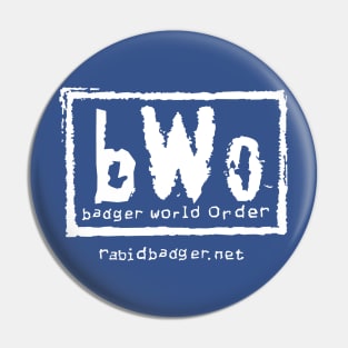 Badger World Order (White) Pin