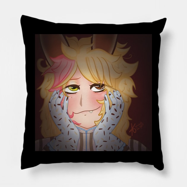 Yandere Pretty Bread Boy Sticker Pillow by brioche