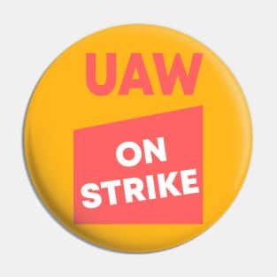 UAW Strike Red Tee United Auto Workers Pin