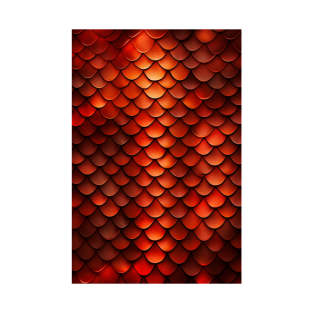 Red Dragon Scales - Dragon Skin Pattern T-Shirt