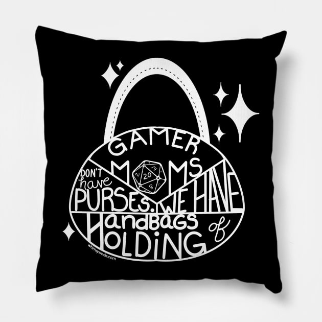 Gamer Mom // D20 // Handbag of Holding Pillow by whimsyworks