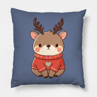 Fat Christmas Deer Pillow