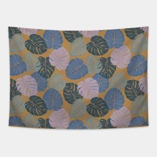 Modern Monstera leaves pattern Tapestry