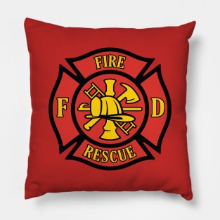 Firefighter Rescue Maltese Florian Cross Pillow