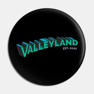 Valleyland Green and Blue Logo Pin