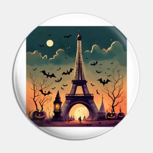 Parisian Halloween: Midnight Magic by the Seine Pin