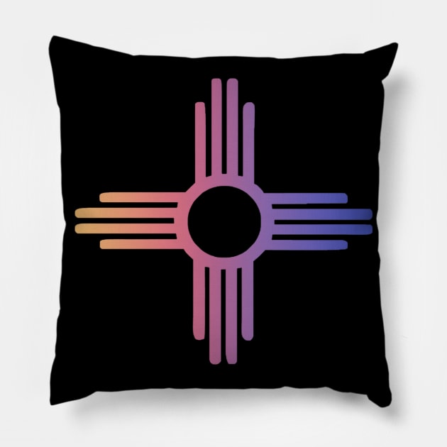 New Mexico Zia Symbol Pillow by Conscious Creations