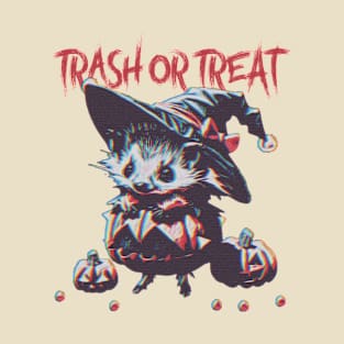 Treat or trash Halloween Possum T-Shirt