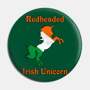 Redheaded Irish Unicorn Pin