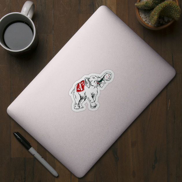 Elephant-Inspired Oakland A's Design | Sticker