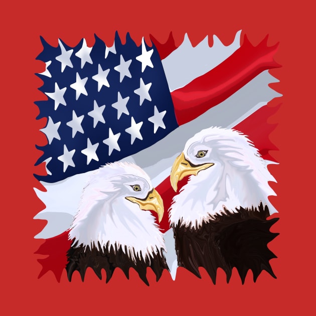 American Pride Through the Eyes of Eagles by distortionart