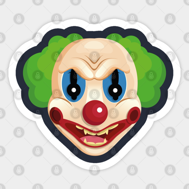 Scary Clown Scary Clown Sticker Teepublic Uk Using this scary clown photo editor you can apply scary mask on photo in 5 seconds! teepublic