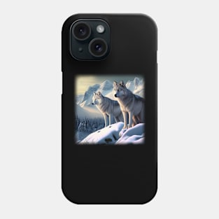 Wolves Wolf White Snow Mountains Phone Case