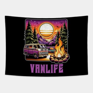 Vanlife sunset purples Tapestry