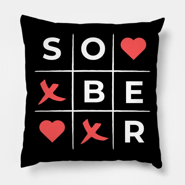 Sober XOXO Pillow by SOS@ddicted