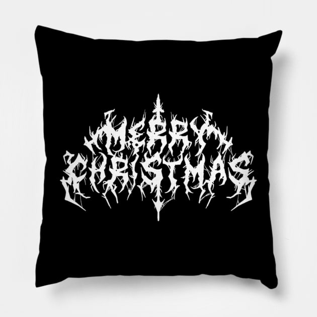 Merry Chritmas Death Metal Pillow by Approved