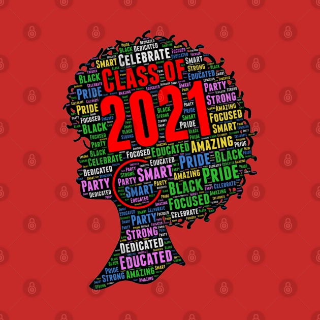 Class of 2021 Words in Afro by blackartmattersshop