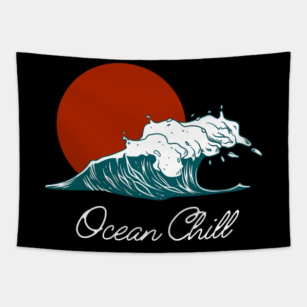 OCEAN CHILL Tapestry by tzolotov