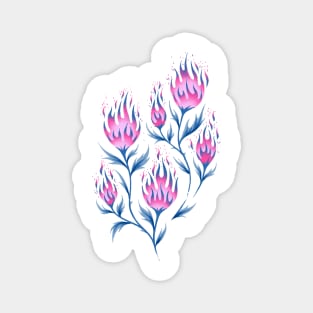 Fire Flower - Light Pink Magnet