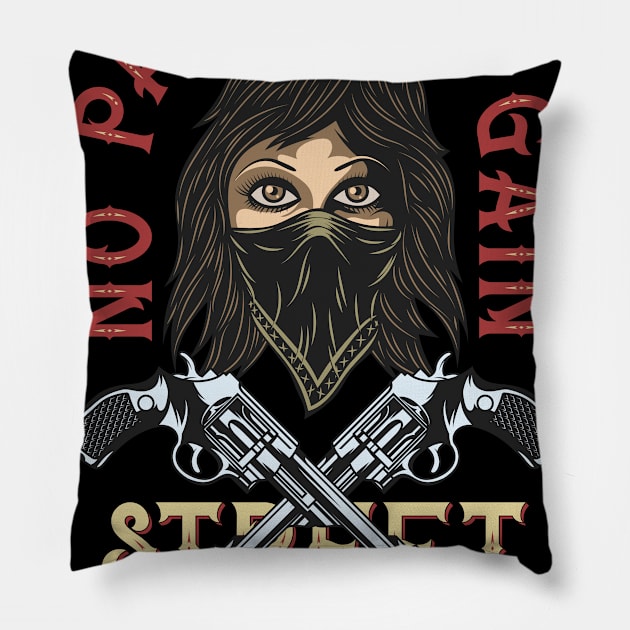 No Pain No Gain Pillow by CyberpunkTees