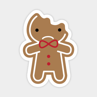 Sad Bitten Kawaii Gingerbread Man Magnet