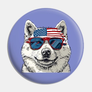 American 4th July Dog #3 Pin