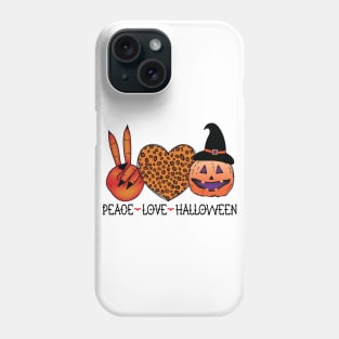 Peace love halloween Phone Case