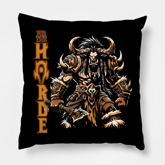 For The Horde Pillow by HUNTINGisLIFE