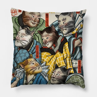 Ukiyo-e Cats Pillow