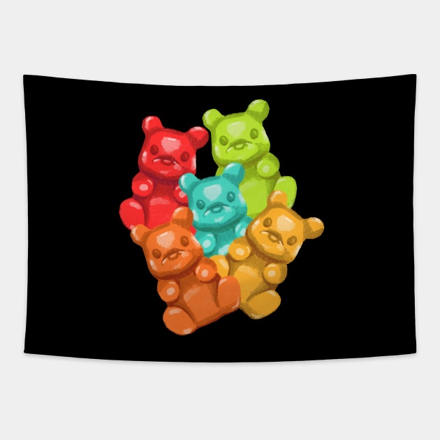 Gummy bears Tapestry by Khatii