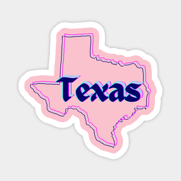 Texas Neon Magnet by DEWGood Designs